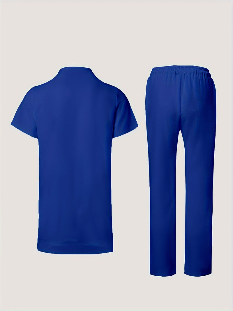 Men's Suits, Short Sleeves, Shoulder Zippers, Spliced Design.