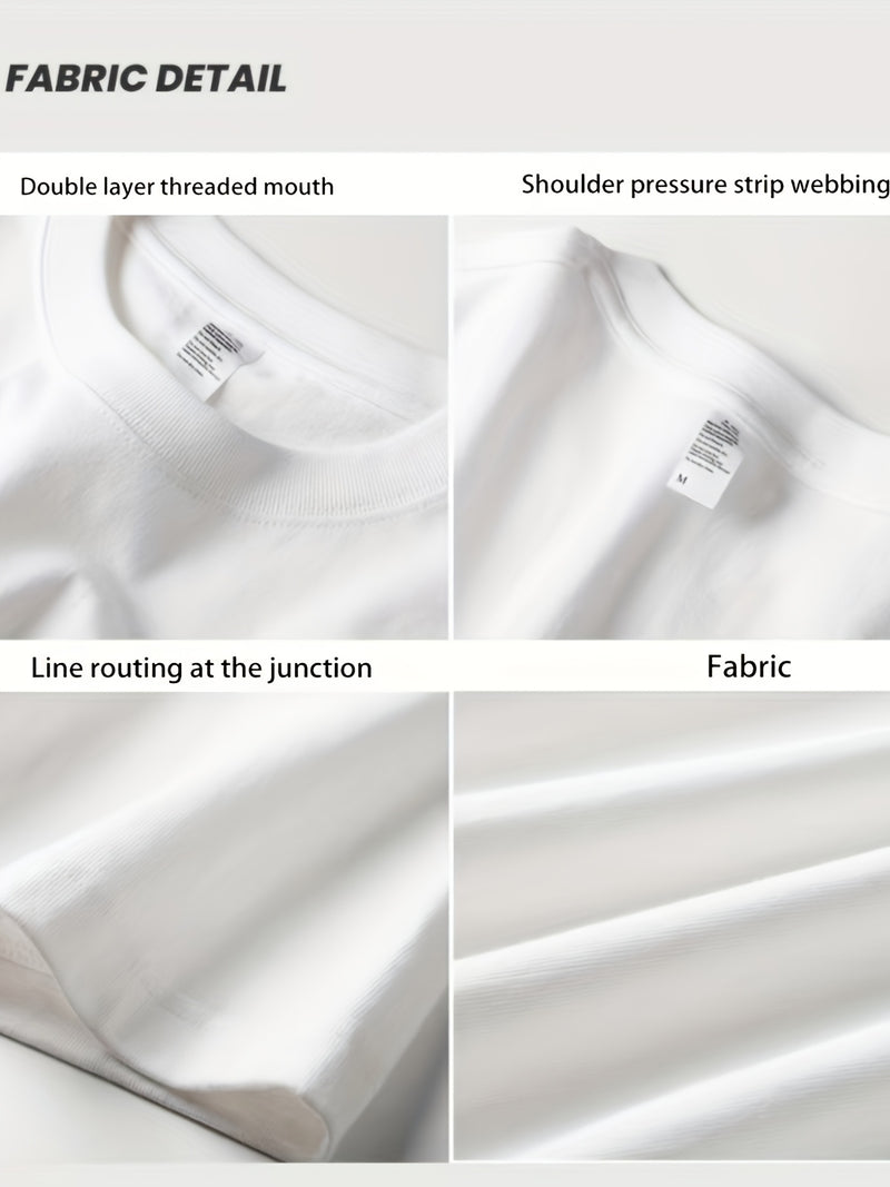 Men's Summer Heavy Short-Sleeve T-Shirt with Trendy Prints.