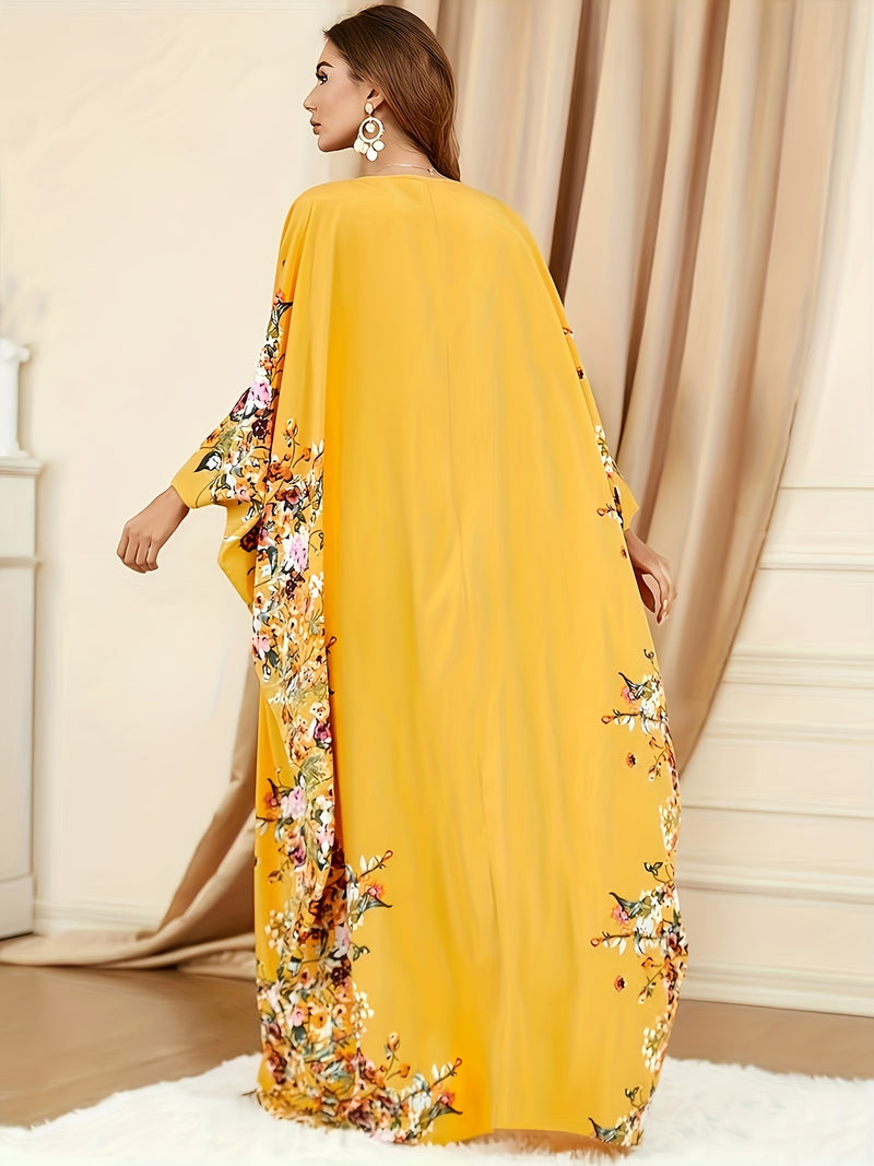 Elegant Batwing Sleeve Maxi Dress for Women.