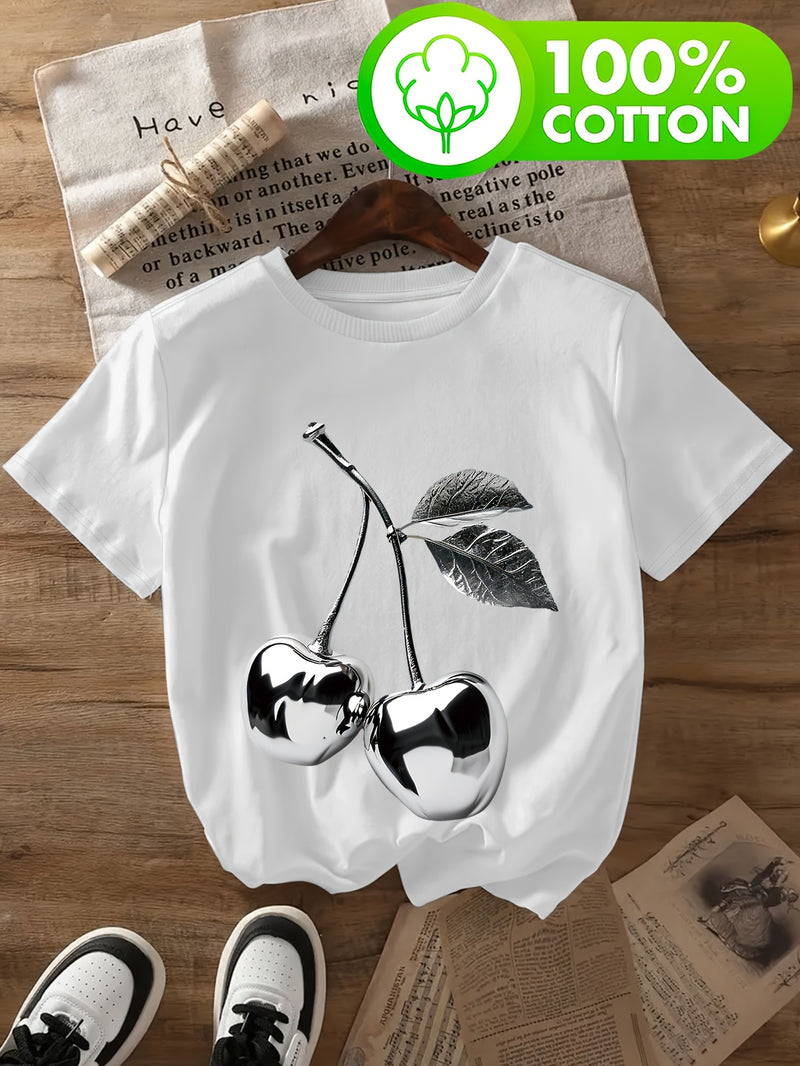 Women's Pure Cotton Fashion T-Shirt.