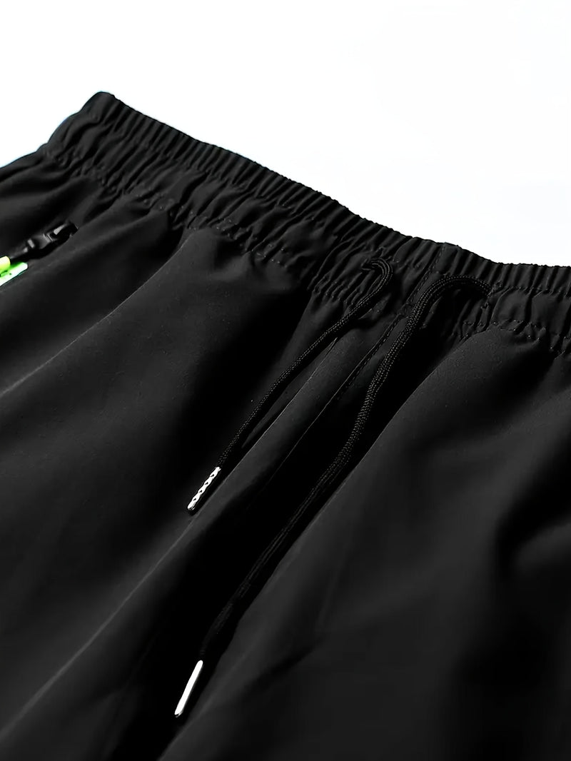 Men's Heavy-Duty Work Pants with Zippered Utility Pockets.