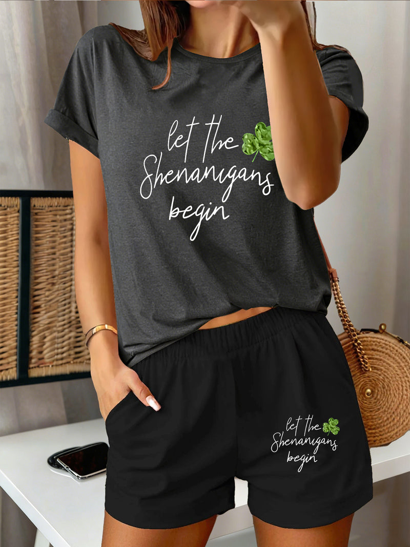 2pcs Women's Y2K Sportswear Suit - Shorts.