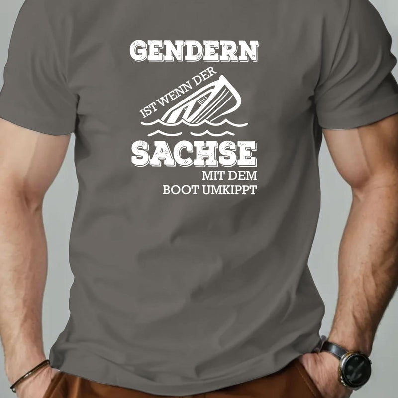 Men's Gender Slogan Graphic Summer Casual Short-Sleeve T-Shirt.