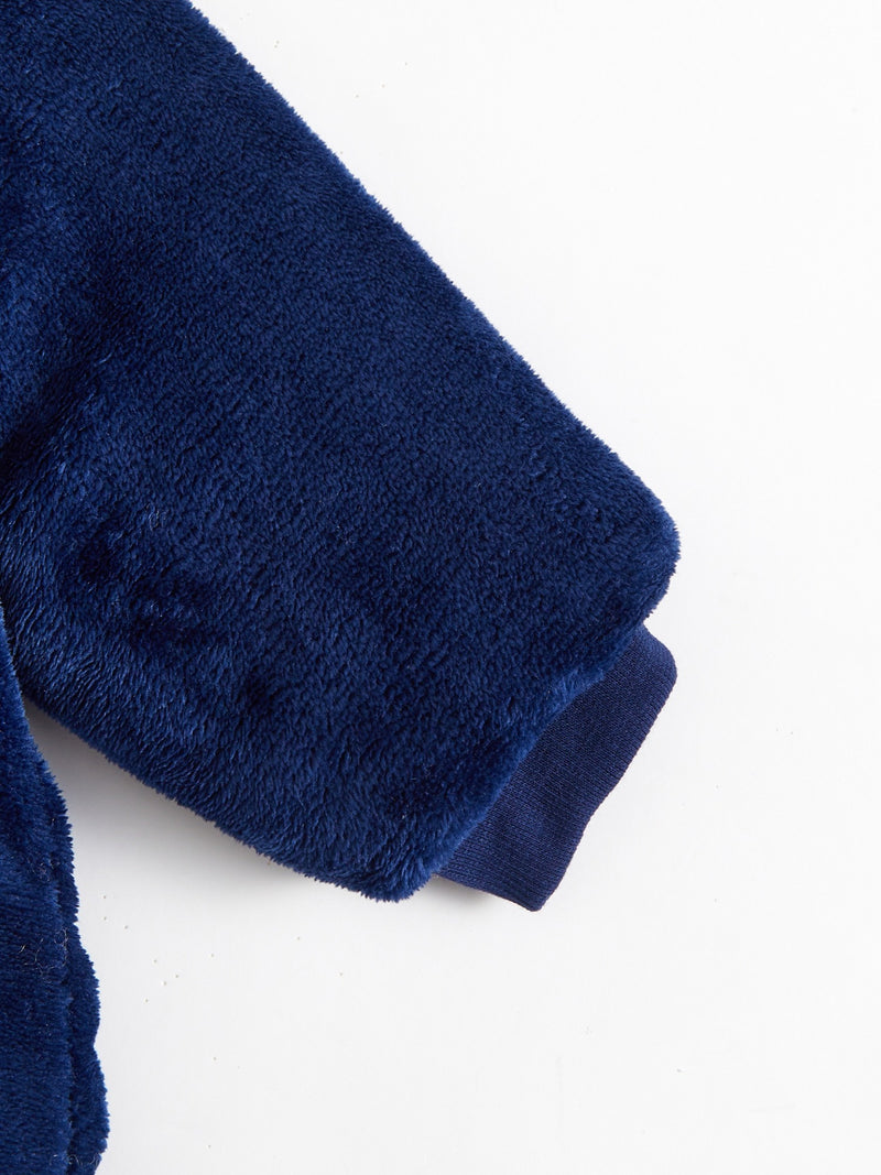 Unisex & Fleece-Lined Thermal Romper with Hooded Hood.