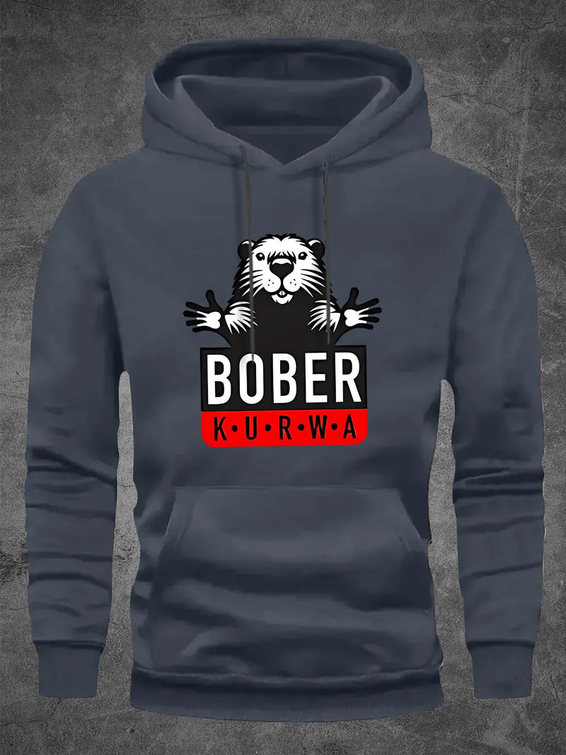 Men's Pattern Printed Hoodie.