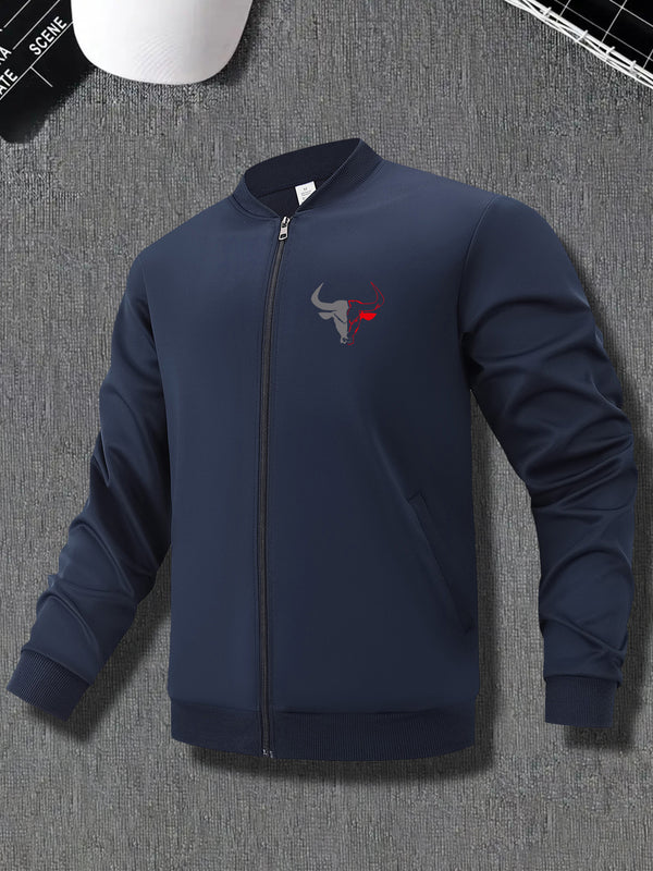 Men'S American-Style Casual Zip-Up Jacket for Spring And Autumn.