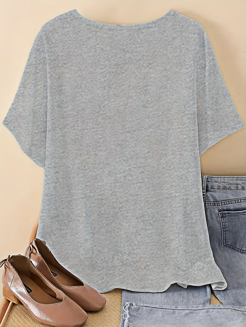 Women’s Plus-Size Stylish Casual T-Shirt.