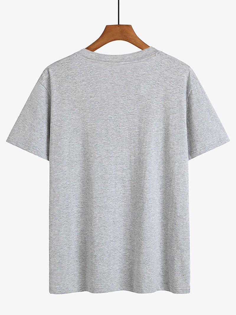 Women’s T-Shirt with Mushroom And Leaf Prints.