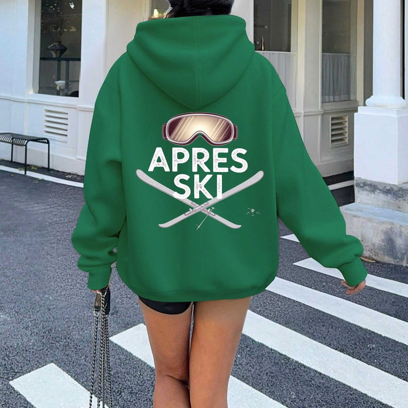 Women's Hoodies Featuring Vintage Ski Goggles And Snowflake Designs.