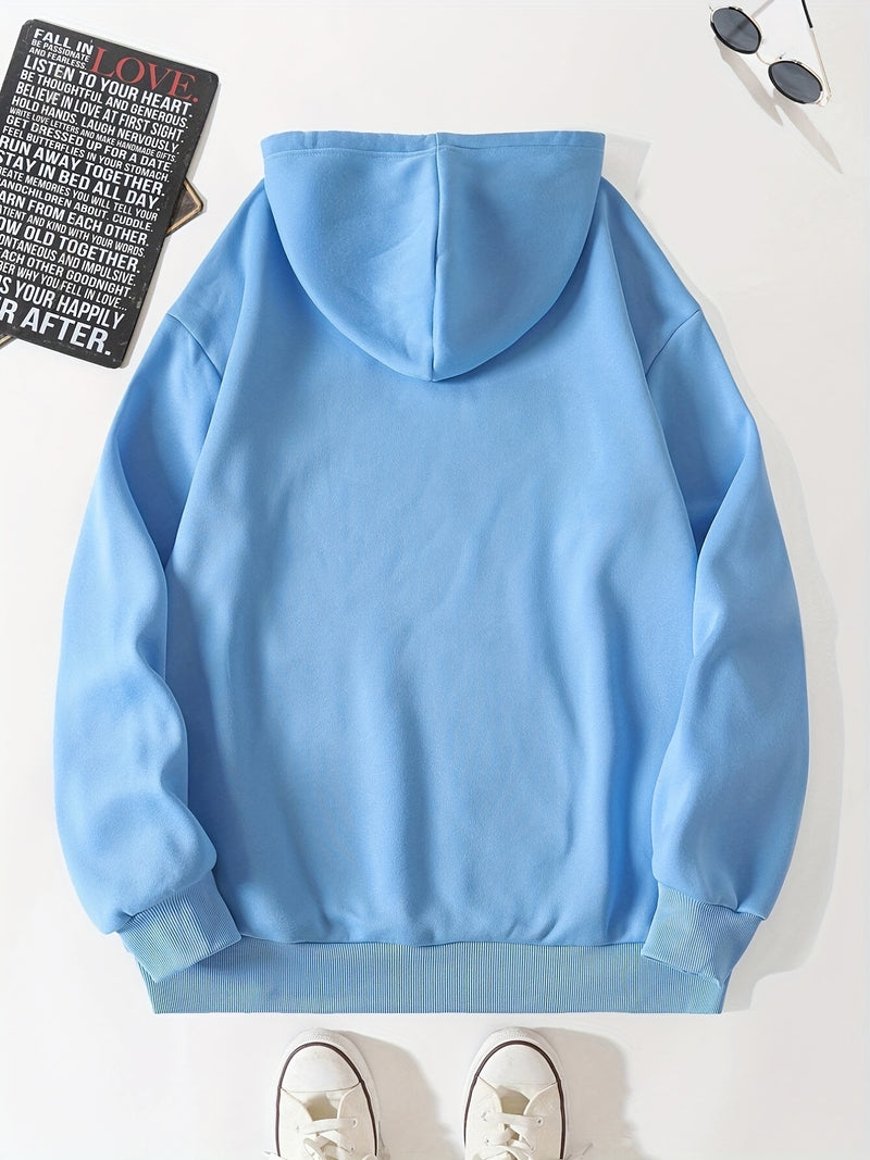 Women's Casual Cat Print Hoodie.