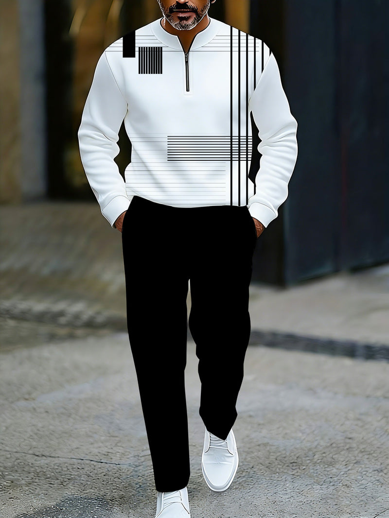 Men’s Zipper Shirt And Casual Sports Suit.