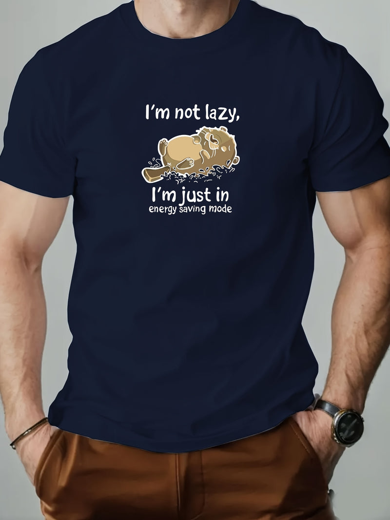 Men's Casual T-Shirt - Summer Short Sleeve Round Neck.