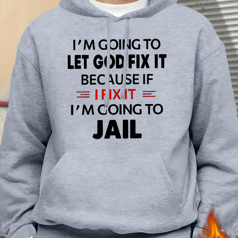 Men's Casual Polyester Hoodie.