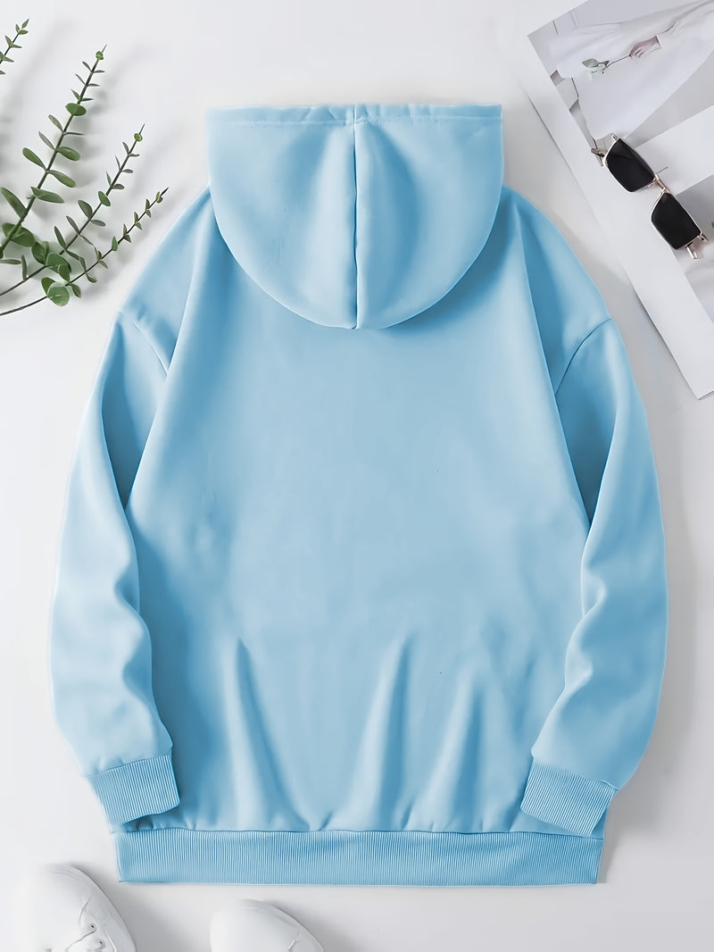 Women's Cute Sloth & Letter Print Hoodie.