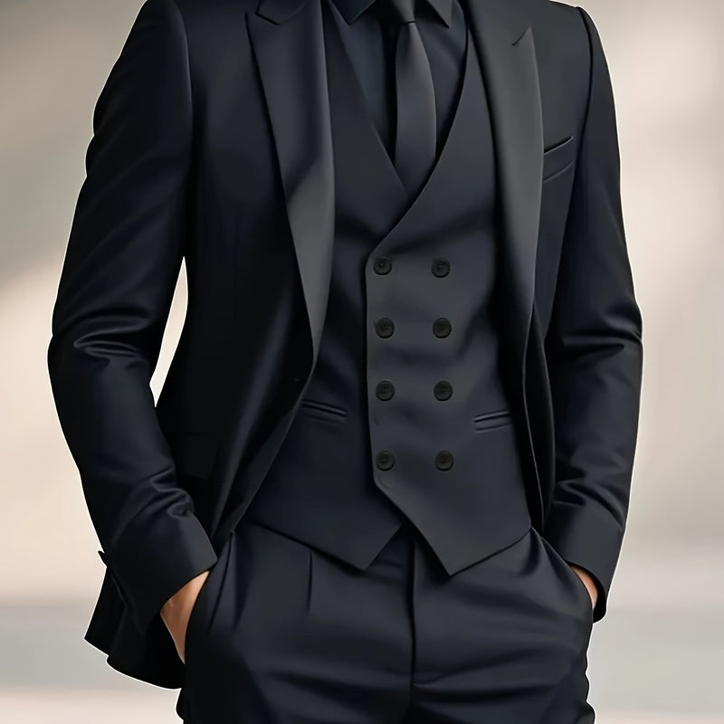 Men's Three-Piece Suit Set Including a Suit.