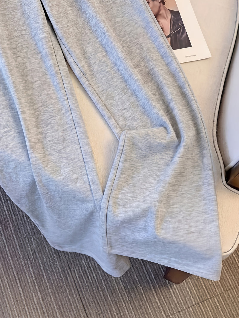 2pcs Women's Gray Short-sleeve Tie-back Crop Top.