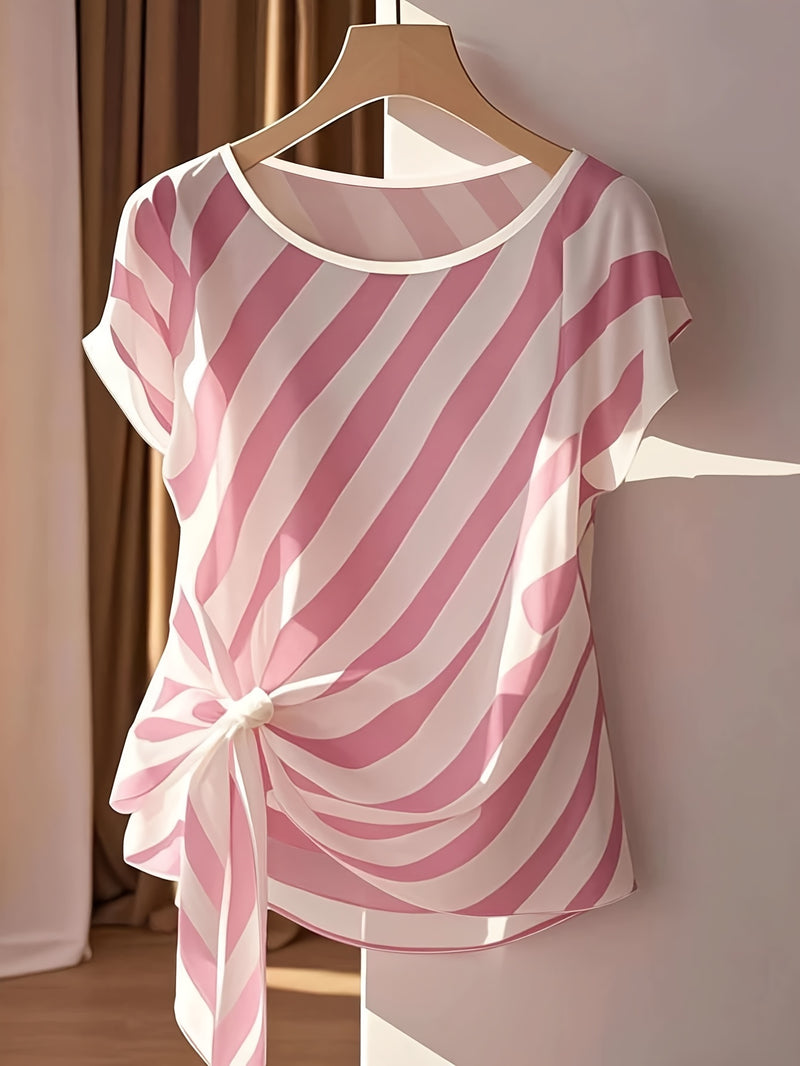 Women's Elegant French-Inspired Sleeveless Blouse.