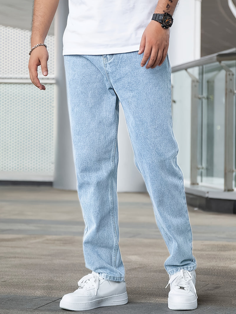 Men's Casual Stretch Denim Long Pants.