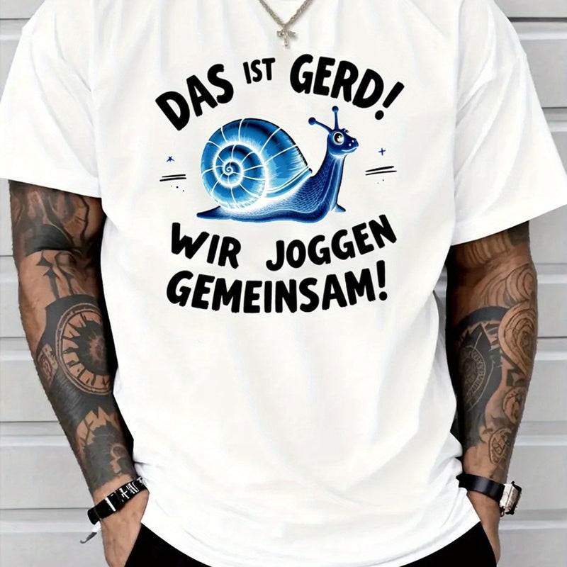 Men's Casual Summer Sports T-Shirt Made from a Blend.