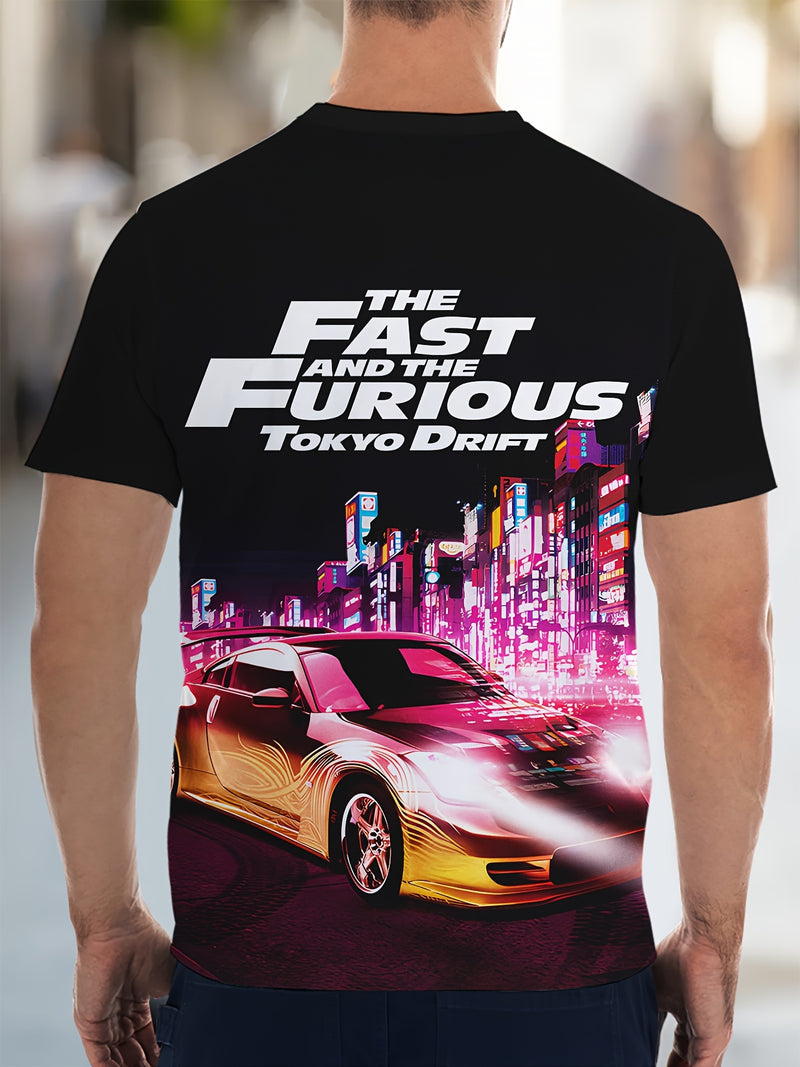 Men’s Printed Outdoor Sports Casual Short-Sleeve T-shirt.