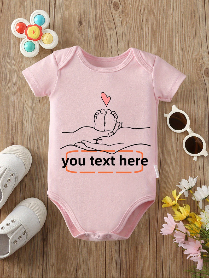 Custom Text Baby Onesie with Name/Text.