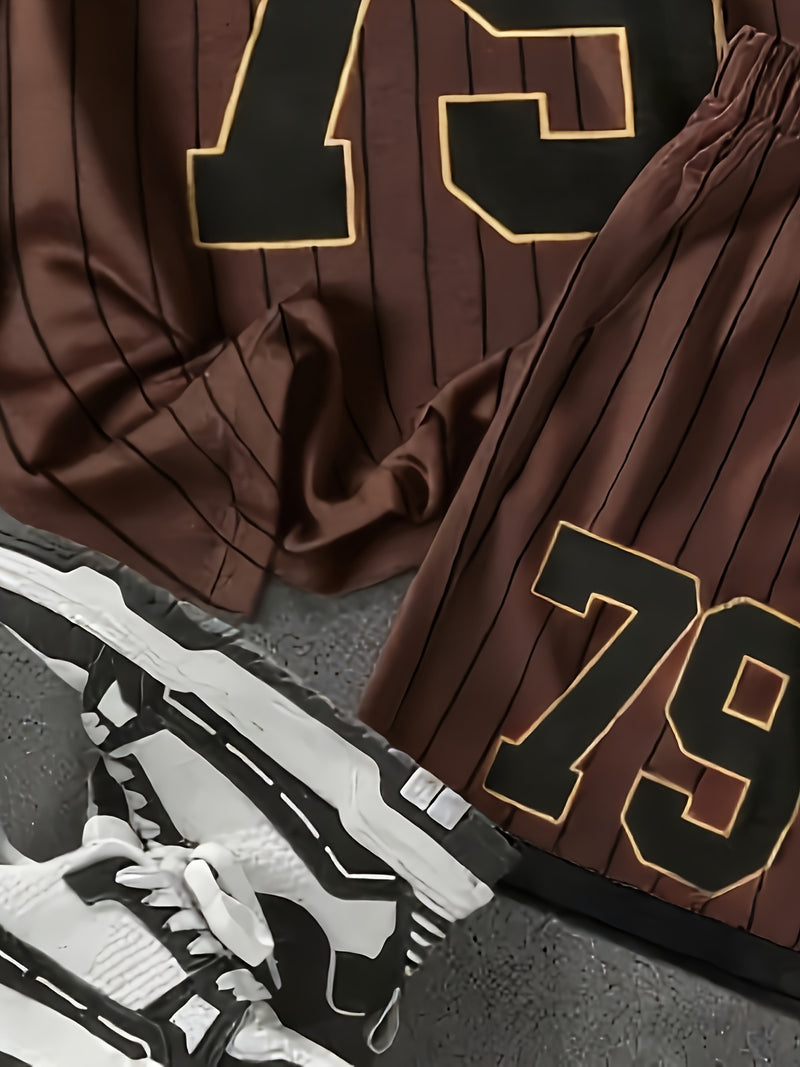 Men's Casual Short Sleeve T-Shirt and Shorts Set.