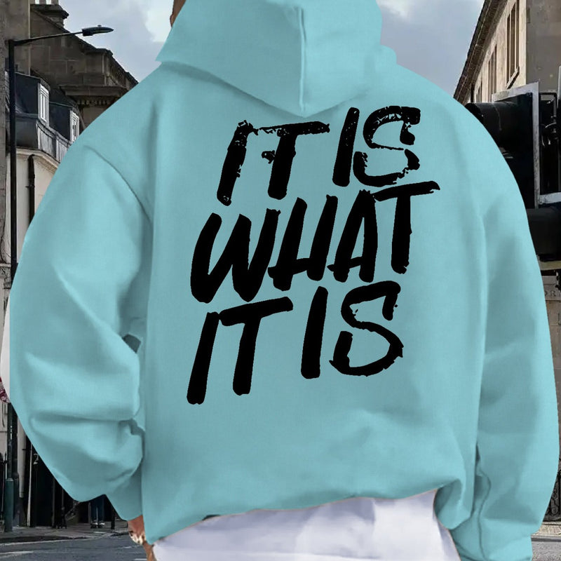 Men's Hooded Printed Sweatshirt.