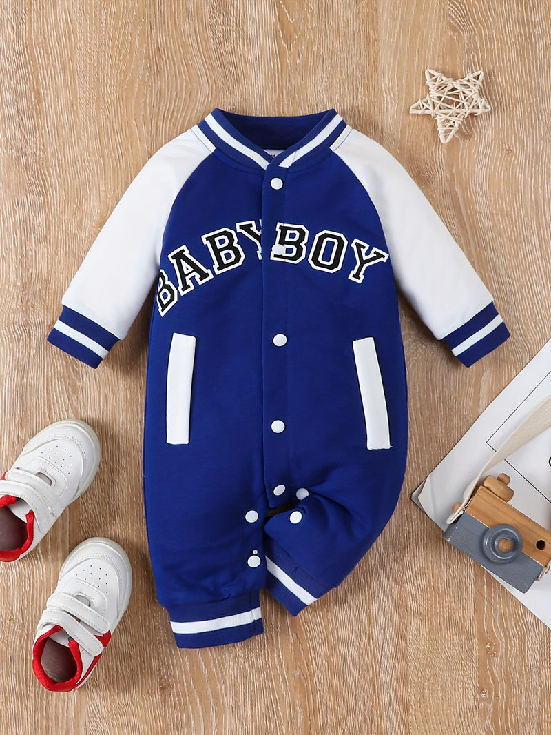Spring And Autumn Baby Boy BABYBOY  Round Neck.