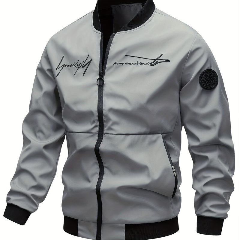 Men'S Casual Versatile Jacket for Young Adults, Stylish Baseball Coat.