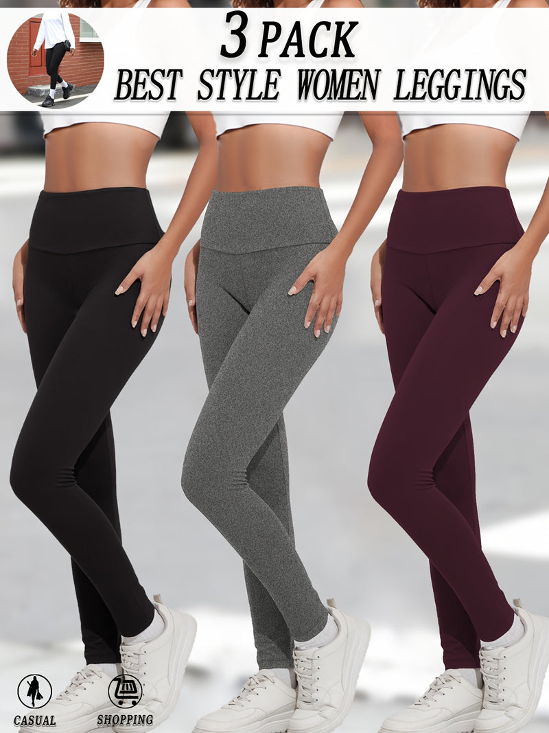 Set of 3 Ultra Comfortable Leggings for Women.
