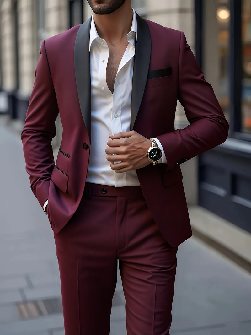 Men's Two-Piece Formal Suit by Elitefit.