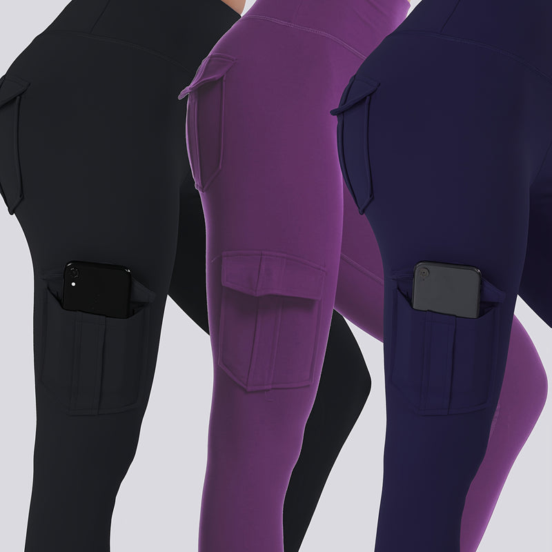 3pcs, Multiple Pieces, Thick Sports Pants for Women.