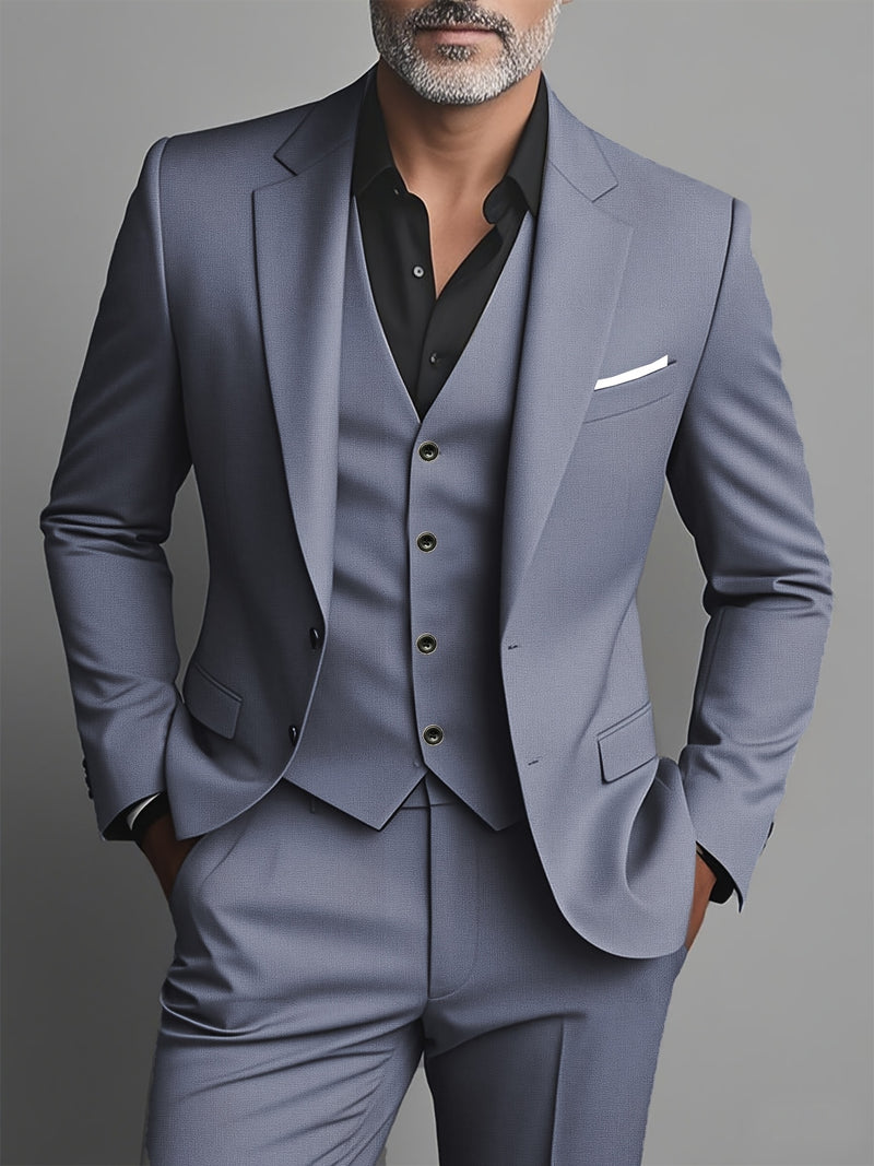 Men's High-End Suit Set, Plus Size Western Pants Vest Formal Wear.