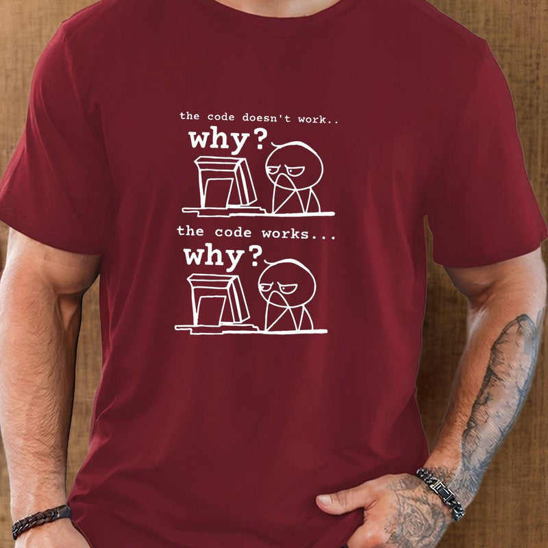 Men's Programmer T-Shirt with Funny Coding Jokes & Tech Humor.