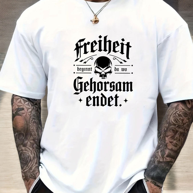 Men's Print Summer Casual Short Sleeve T-Shirt.