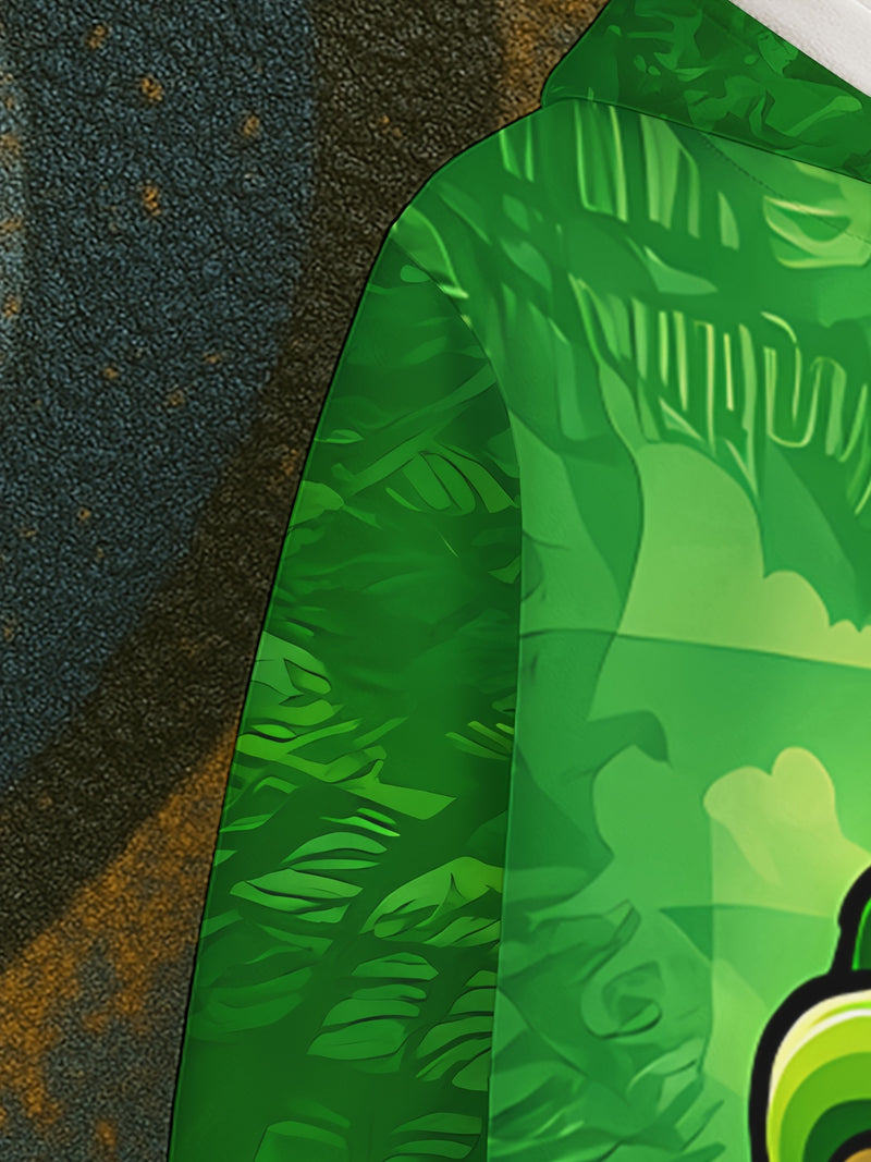 Cute 3D Dinosaur Hoodie for Toddlers  Bright Green Dino.