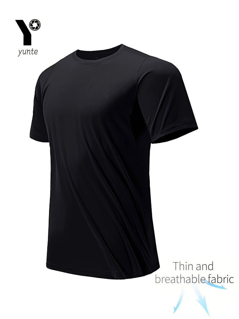 9pcs Men's Lightweight Crewneck T-Shirts in Army Green.