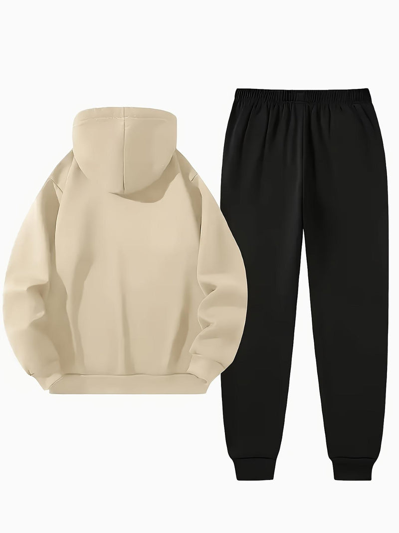 Autumn/Winter Men's -Lined Thick Hooded Sweatshirt and Jogger.