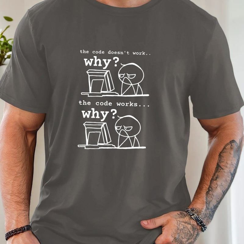 Men's Programmer T-Shirt with Funny Coding Jokes & Tech Humor.