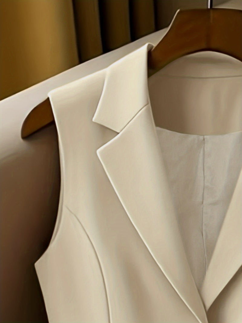 Ladies New Spring, Autumn And Winter Business Elegant Lapel Suit Vest.