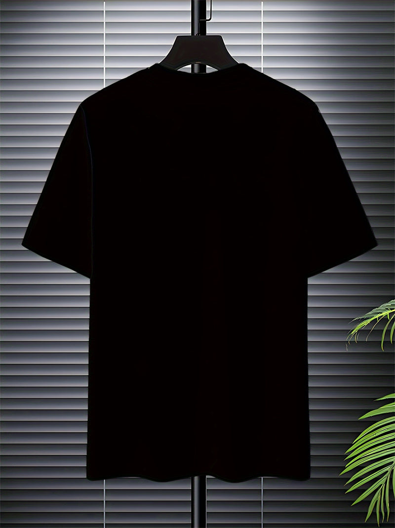 Men's Fashion T-Shirt with 3D Digital Print and Old for Man Lettering.