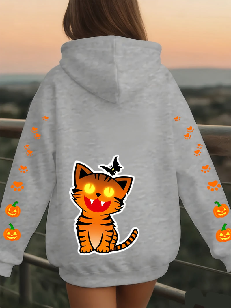 Women’s Kitten Butterfly Cat Paw Print Hoodie.