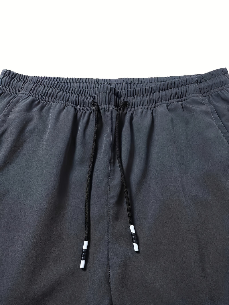 3pcs Men's Athletic Pants - Quick-Dry Drawstring Fitness Joggers.