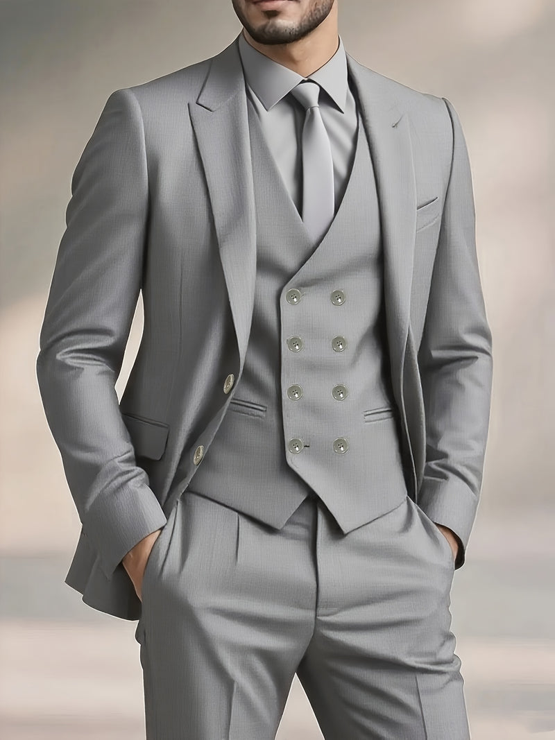 A Three-Piece Suit for Men Suitable for Weddings And Formal Occasions.