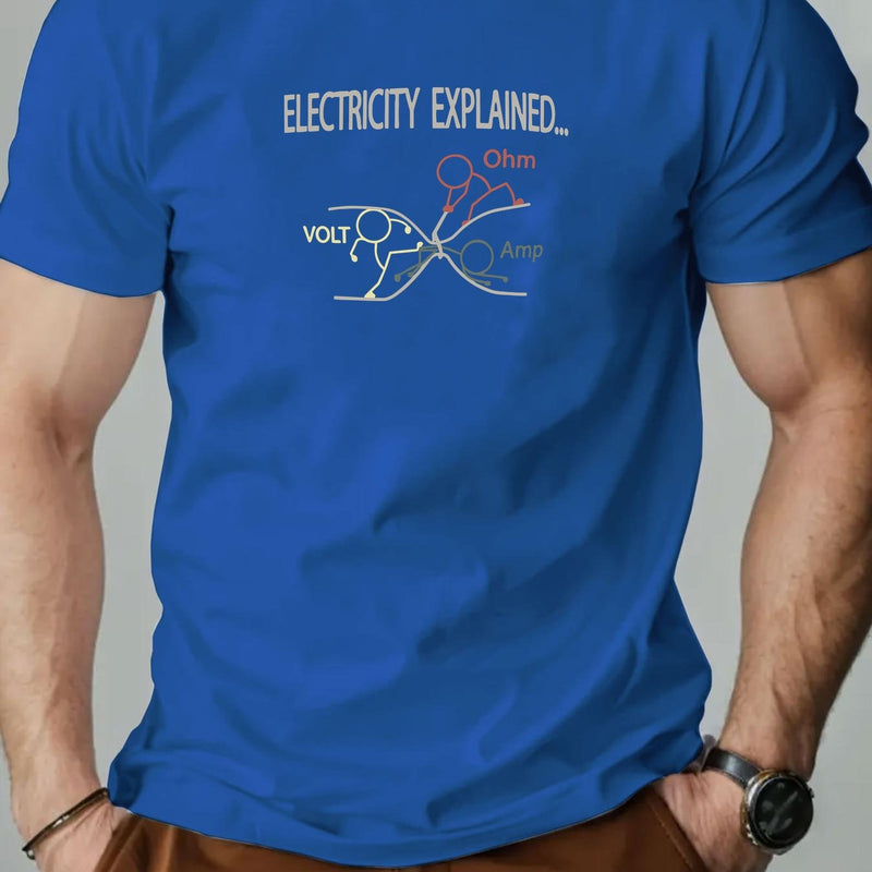 Men's "Electricity Explained" Graphic T-Shirt.