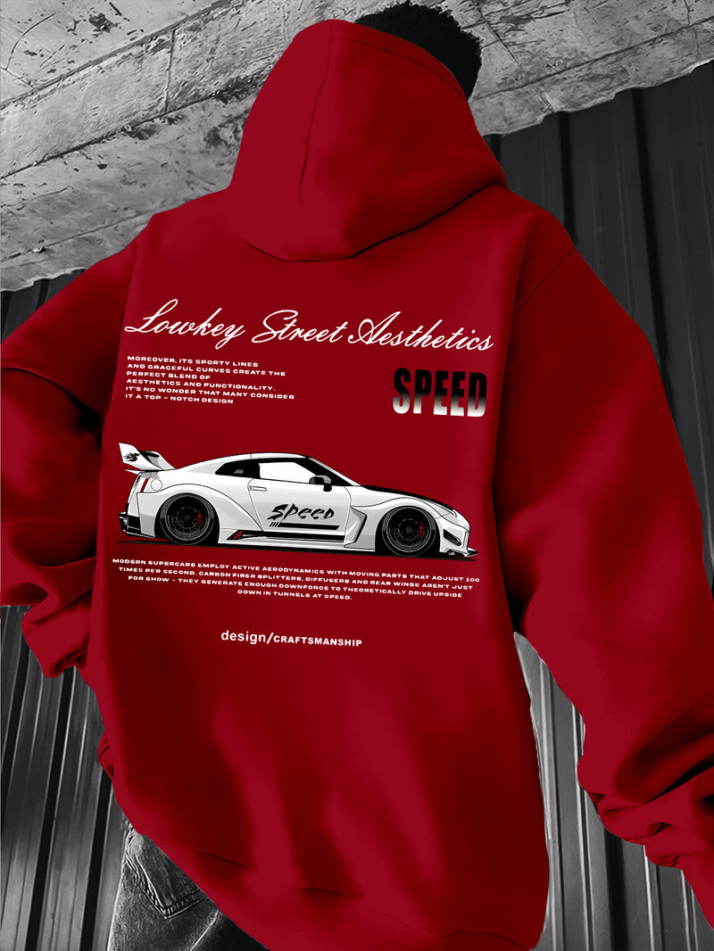 Racing Style,  Element Pattern Print Men's Hoodie.
