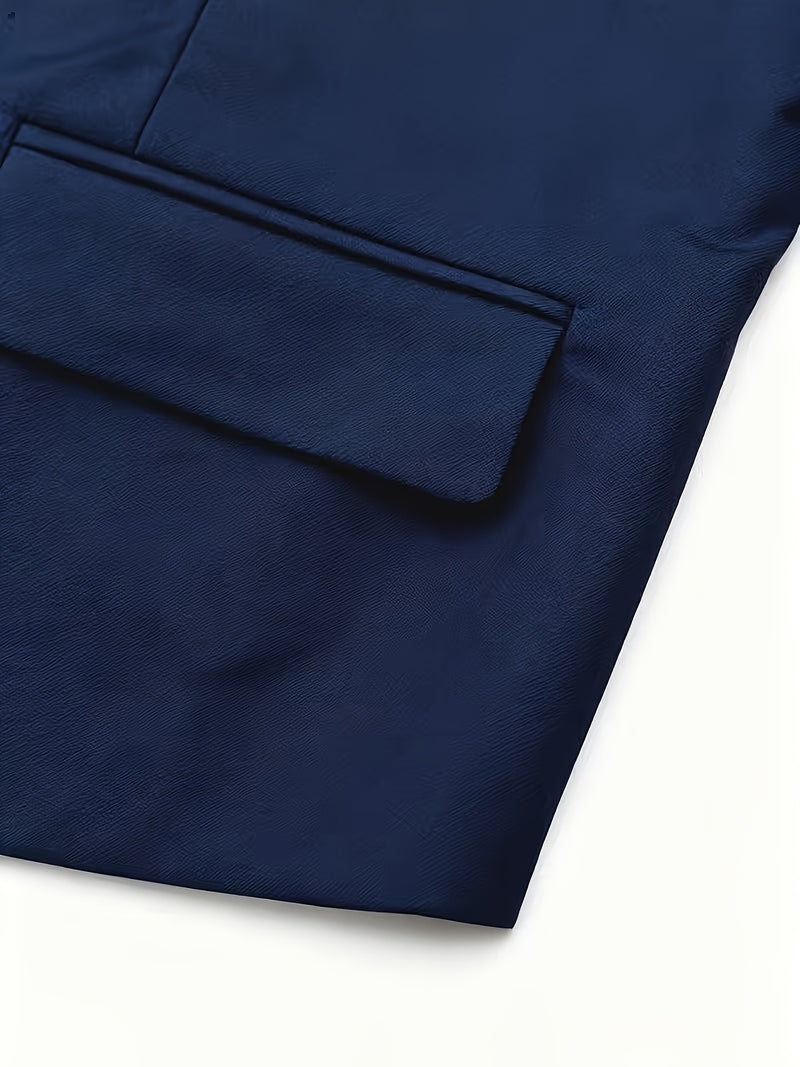 Men's Three-Piece Suit, Formal Business Attire Set, Includes Jacket.