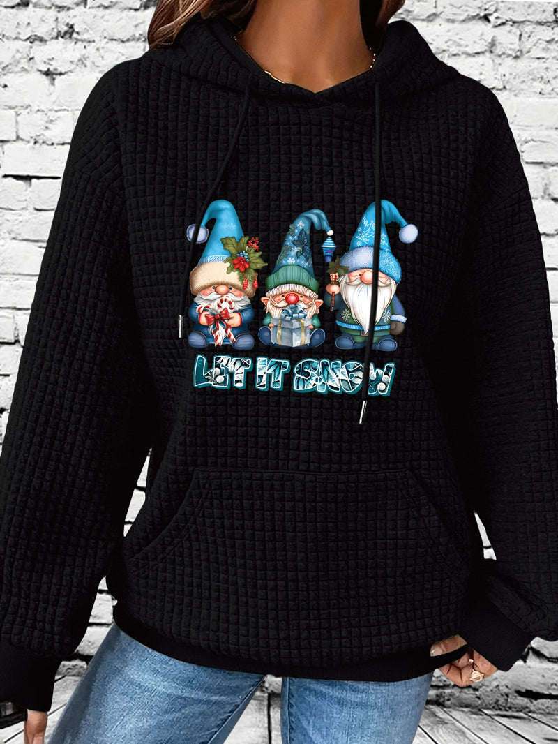 Women’s Patterned Waffle Hoodie.