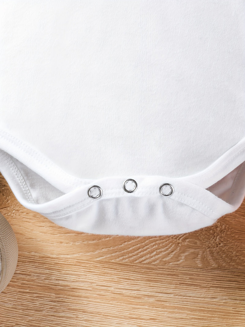 PFCTX5050 Girls' and Boys' Triangle Bodysuit Daddy + Me Series Letter Print.