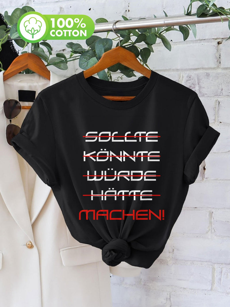 Women’s Short-Sleeve Round-Neck Pure T-Shirt.